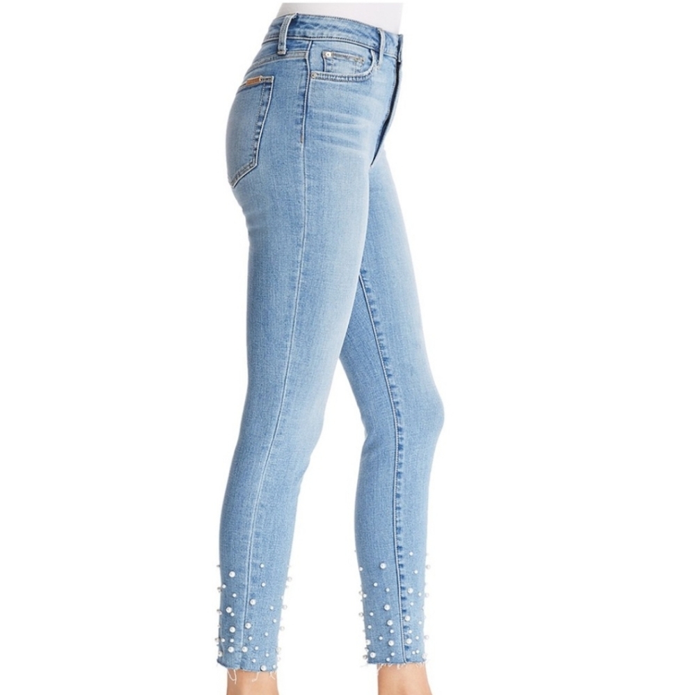 EUC JOE'S Light Blue Pearl Embellished Women's Jeans